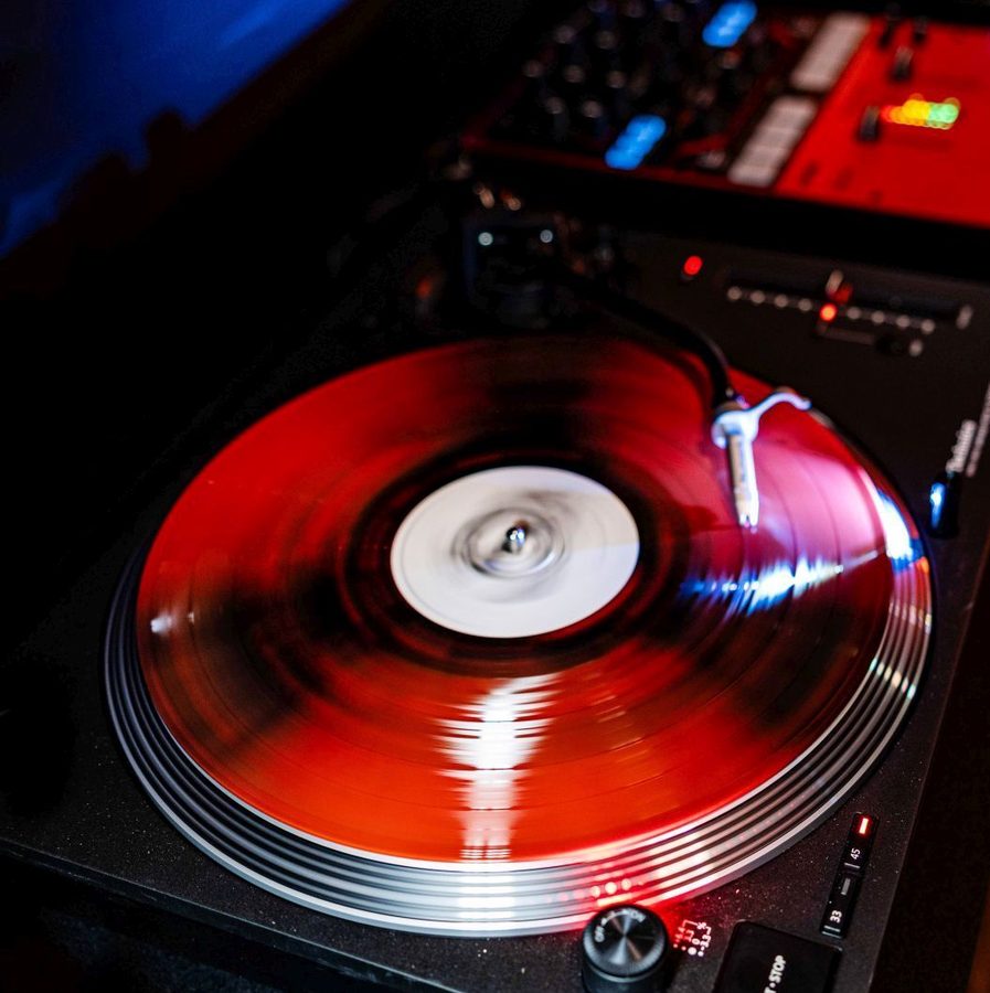 Vinyl record collection at Darkroom